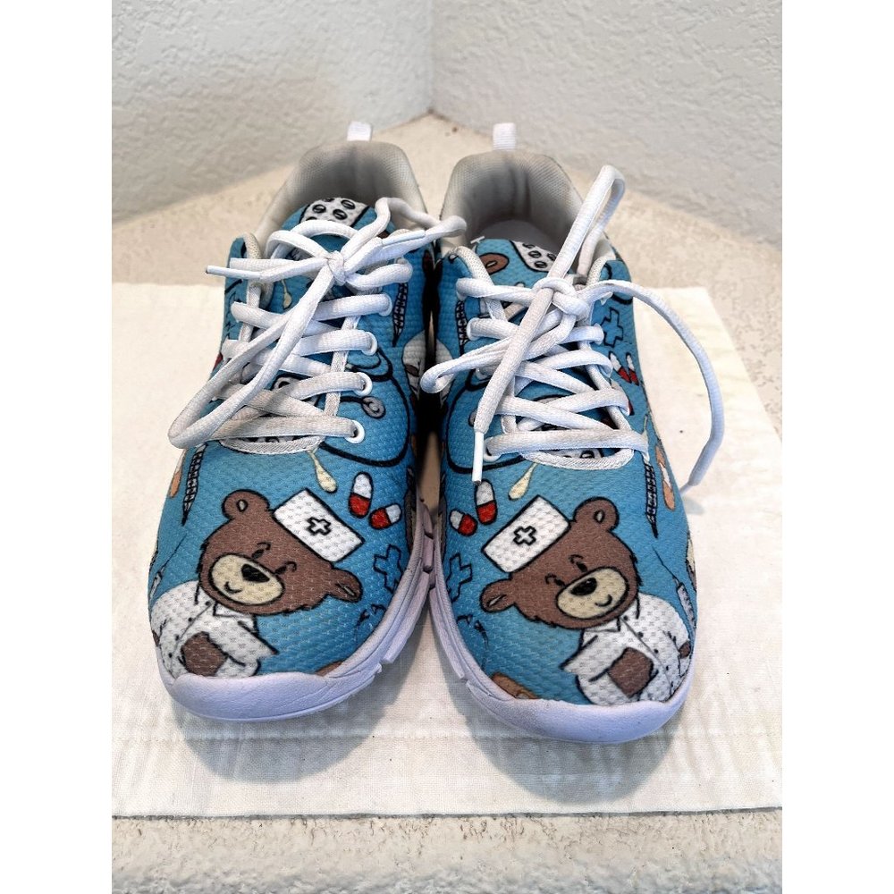 Nurse Doctors Office Hospital Sneakers Tennis Shoes Men's 9.5/Women's 11.5